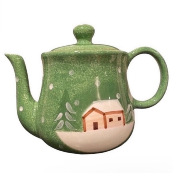 Macy's Kitchen The Cellar Macys Winter Log Cabin Teapot Guc Poshmark